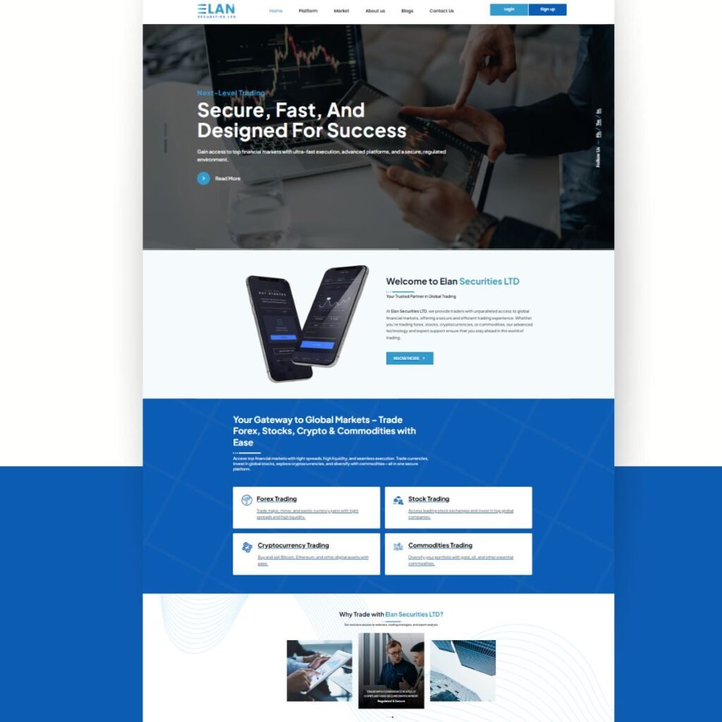 WordPress development for financial trading